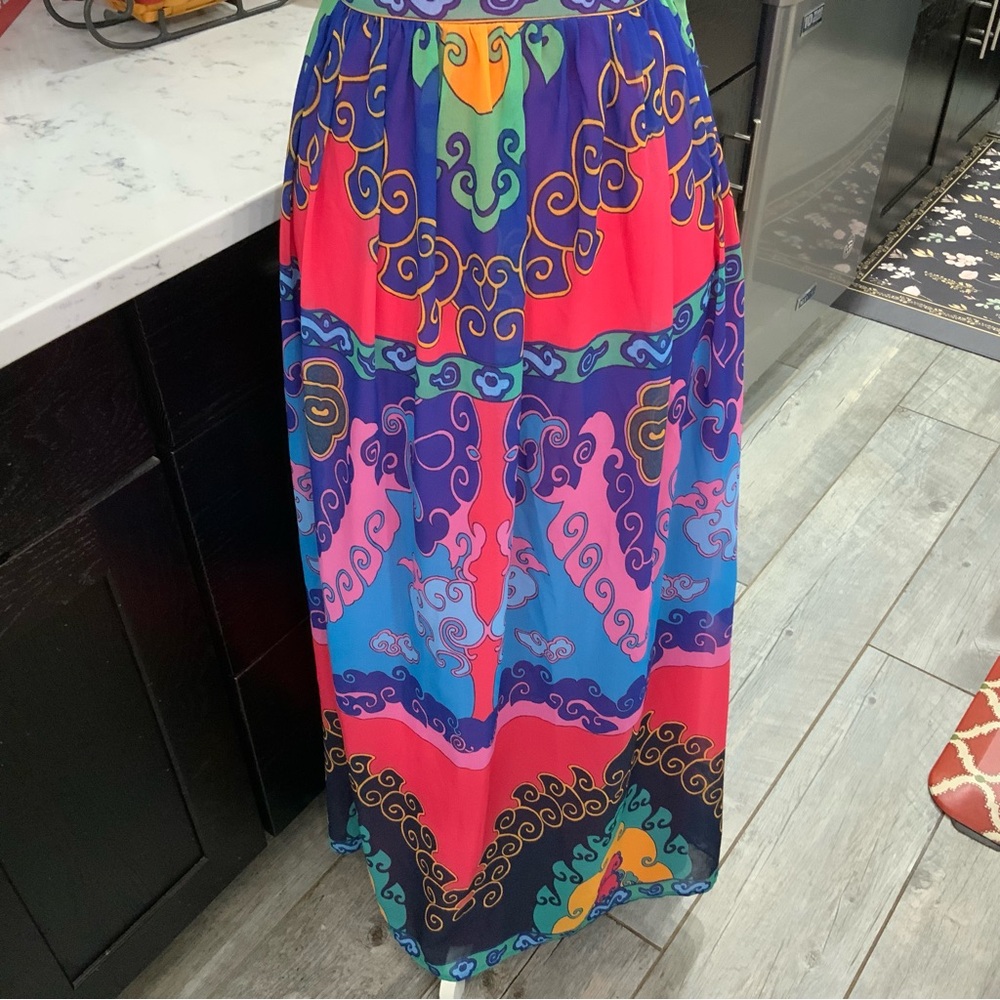 ModCloth XS Maxi Dress Muster The Length Boho Medallion Sleeveless Colorful New - Picture 3 of 16